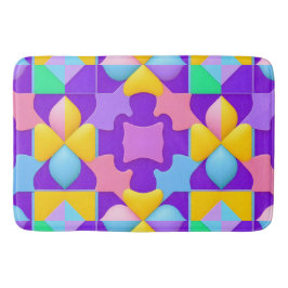 カラフル抽象芸術幾何学的パターン バスマット