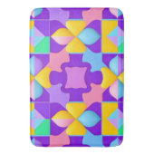 カラフル抽象芸術幾何学的パターン バスマット (正面縦)