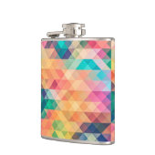 カラフル抽象芸術幾何学的パターン フラスク (左)