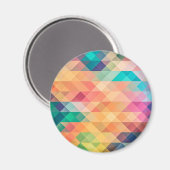 カラフル抽象芸術幾何学的パターン マグネット (正面/裏面)