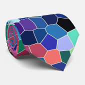カラフル抽象芸術幾何学的モザイクパターン2 ネクタイ (ロール)