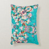 カラフル抽象芸術幾何学背景パターン アクセントクッション (正面(垂直))