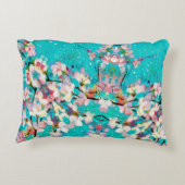 カラフル抽象芸術幾何学背景パターン アクセントクッション (裏面)