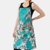 カラフル抽象芸術幾何学背景パターン エプロン (インサイチュ)