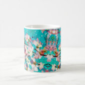 カラフル抽象芸術幾何学背景パターン コーヒーマグカップ (中央)