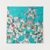 カラフル抽象芸術幾何学背景パターン タペストリー (正面)