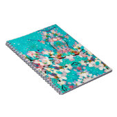 カラフル抽象芸術幾何学背景パターン ノートブック (右側)