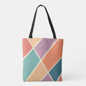 カラフル抽象芸術幾何形状デザイン トートバッグ (裏面)