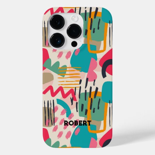 カラフル抽象芸術形グランジ状 Case-Mate iPhoneケース (裏面)