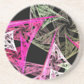 カラフル抽象芸術折り紙 コースター (正面)