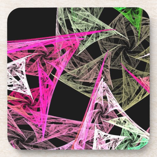 カラフル抽象芸術折り紙 コースター (正面)