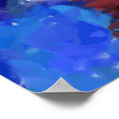 カラフル抽象芸術指絵画術 ポスター (角)