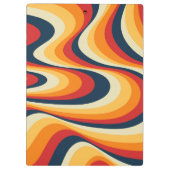 カラフル抽象芸術旋回デザイン クリップボード (裏面)