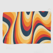 カラフル抽象芸術旋回デザイン ゴルフタオル (横)