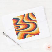 カラフル抽象芸術旋回デザイン スクエアシール (封筒)