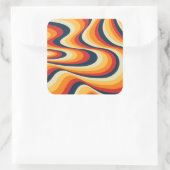 カラフル抽象芸術旋回デザイン スクエアシール (バッグ)