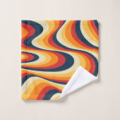 カラフル抽象芸術旋回デザイン バスタオルセット (ウォッシュタオル)