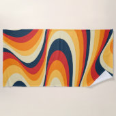 カラフル抽象芸術旋回デザイン ビーチタオル (正面)