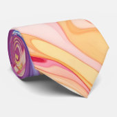 カラフル抽象芸術旋回流体パターン ネクタイ (ロール)