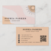 カラフル抽象芸術日が差すこと 名刺 (正面/裏面)