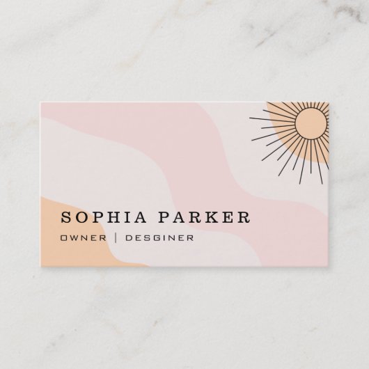 カラフル抽象芸術日が差すこと 名刺 (正面)