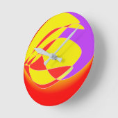 カラフル抽象芸術時計 ラウンド壁時計 (傾斜)