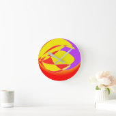 カラフル抽象芸術時計 ラウンド壁時計 (ホーム)