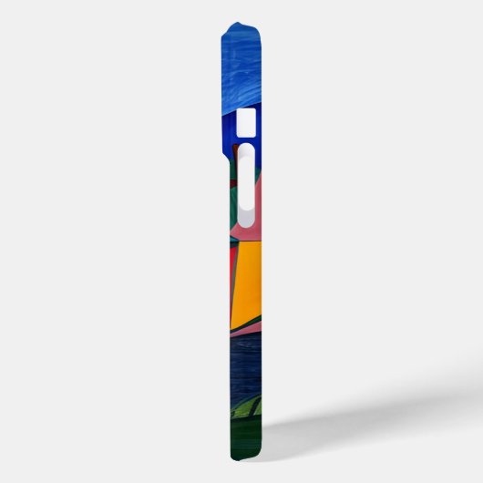 カラフル抽象芸術村の風景iPhoneケース Case-Mate iPhoneケース (裏面 / 左)