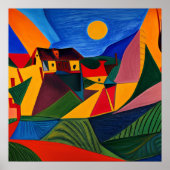 カラフル抽象芸術村 ポスター (正面)