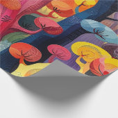 カラフル抽象芸術森林包み紙 ラッピングペーパー (角)