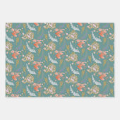 カラフル抽象芸術模様クラフト包装紙 ラッピングペーパーシート (正面3)