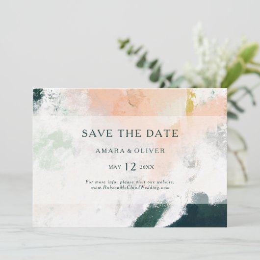 カラフル抽象芸術横保存日付 セーブザデート (スタンド正面)