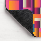カラフル抽象芸術正方形と図形モノグラム マウスパッド (コーナー)
