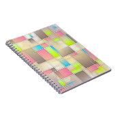 カラフル抽象芸術正方形の幾何学的パターン ノートブック (右側)