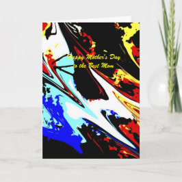 カラフル抽象芸術母の日のお母さん挨拶 カード