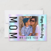 カラフル抽象芸術母の日の写真カード カード (正面)