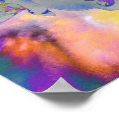 カラフル抽象芸術水の色のラン絵画ド ポスター (角)