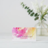 カラフル抽象芸術水の色の背景 名刺 (スタンド正面)