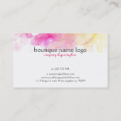 カラフル抽象芸術水の色の背景 名刺 (裏面)