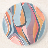 カラフル抽象芸術水カラーアートコースター コースター (正面)