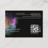 カラフル抽象芸術水カラーLashクライアントマップ 名刺 (裏面)