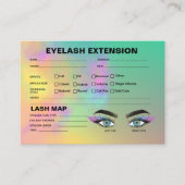 カラフル抽象芸術水カラーLashクライアントマップ 名刺 (正面)