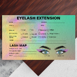 カラフル抽象芸術水カラーLashクライアントマップ 名刺