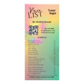 カラフル抽象芸術水彩サービス価格表 ラックカード (正面)