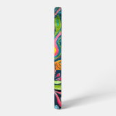 カラフル抽象芸術水彩フローラ曼荼羅アート SAMSUNG GALAXYケース (左側面)