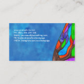 カラフル抽象芸術水彩モザイク 名刺 (裏面)