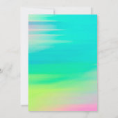 カラフル抽象芸術水彩卒業パーティー 招待状 (裏面)