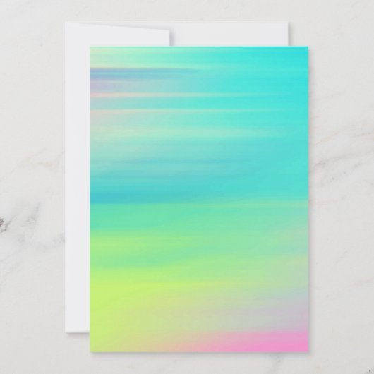 カラフル抽象芸術水彩卒業パーティー 招待状 (裏面)