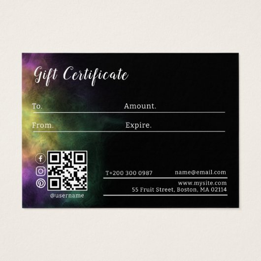 カラフル抽象芸術水彩毛美しいサロン (裏面)