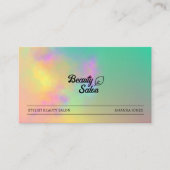 カラフル抽象芸術水彩毛美しいサロン 名刺 (正面)